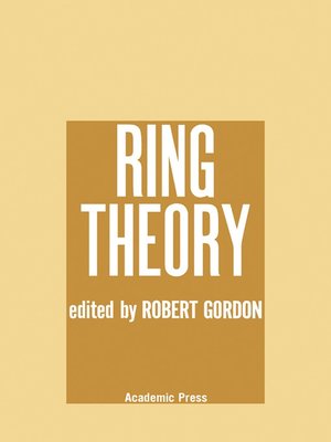 cover image of Ring Theory